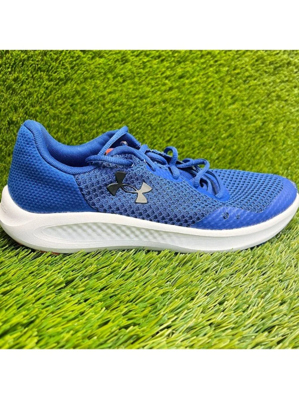 Under Armour Charged Pursuit 3 Boys Size 7Y Blue Athletic Running Shoes Sneakers